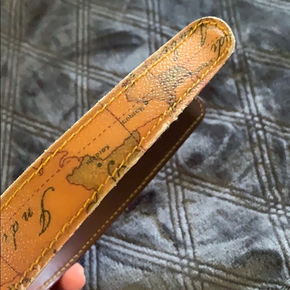 ALVIERO MARTINI Map Print Leather Headband main image 4